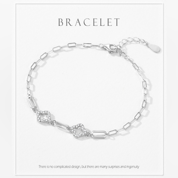 Sterling silver diamond bracelet - Picture 2 of 4